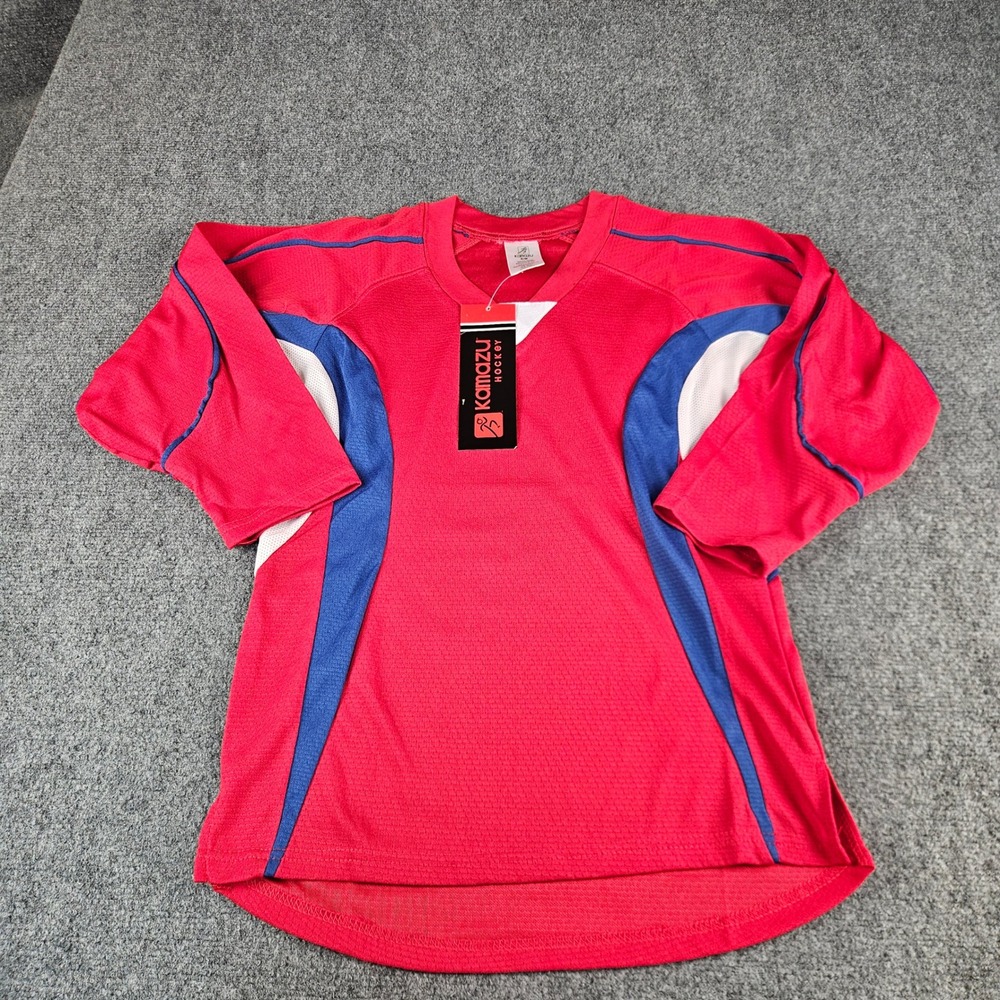 Kamazu Hockey Jersey Junior S/M Red Blue White Mesh Practice Shirt 14200-060401